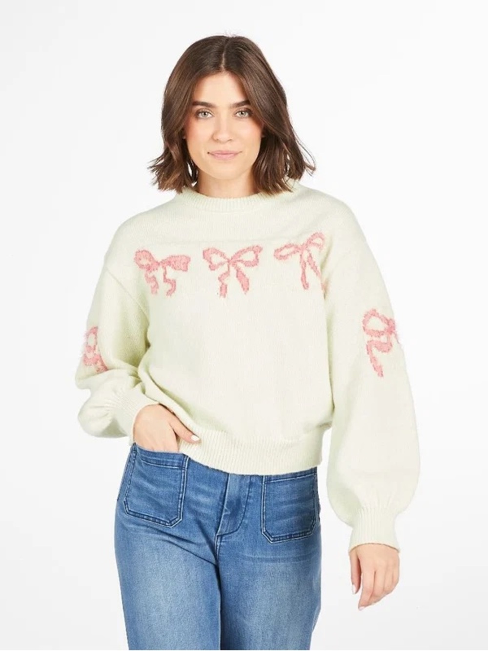 Simply Southern Bow Eyelash Sweater
